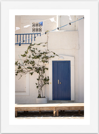 blue door print