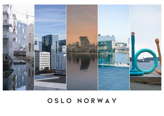 Set of 5 Oslo Postcards