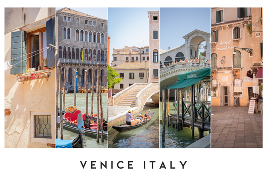 Set of 5 Venice Postcards