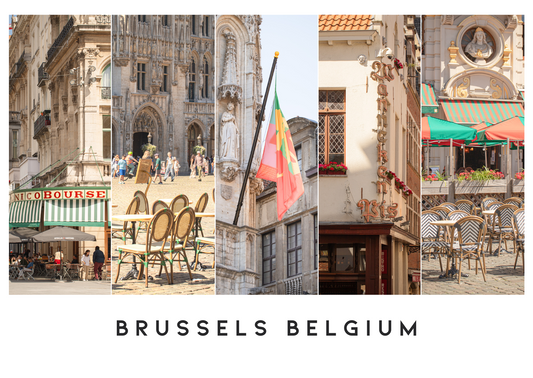 Set of 5 Brussels Postcards