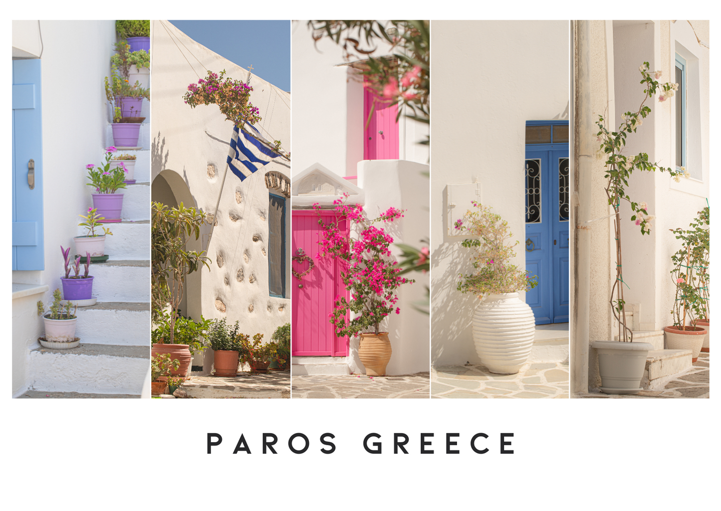 Set of 5 Paros Postcards